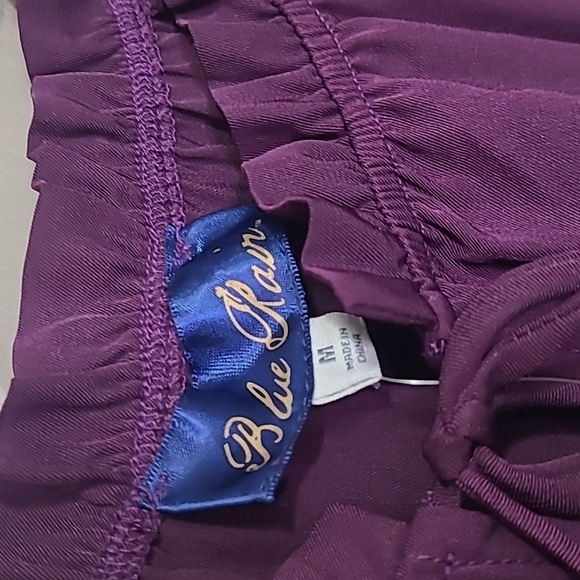 NWT Blue Rain Francesca's purple Short wing sleeve elastic waist dress medium - Picture 7 of 9